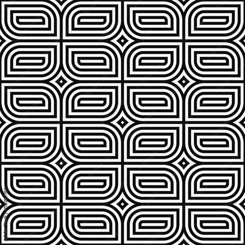 Aufkleber vector geometric pattern. seamless braided linear pattern.