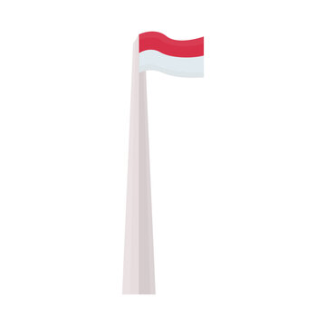 Indonesian flag pole