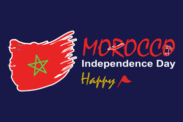 Hand drawn morocco independence day illustration