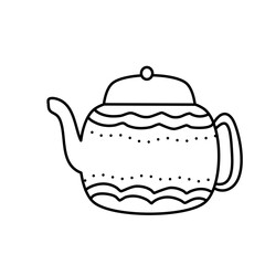 teapot isolated on white