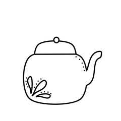 teapot isolated on white