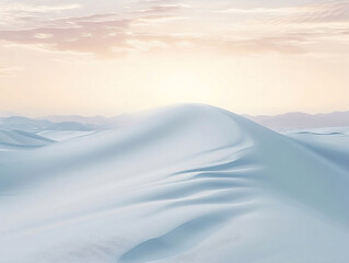 Fototapeta na wymiar Desert Tranquility: Pristine White Sands of the Sahara, a Mesmerizing Canvas of Nature's Serene Beauty.