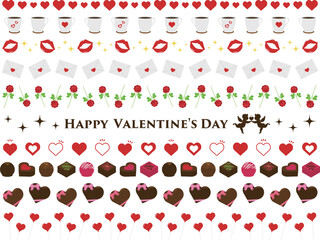 ポップでかわいいバレンタインデーのライン10種セット