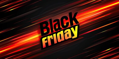 Obraz premium Black friday extravaganza. Stylish sale banner design with elegant label elements perfect for creating captivating holiday business poster or store advertisement