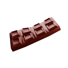 Chocolate bar 3D rendering.
