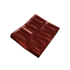 Chocolate bar 3D rendering.