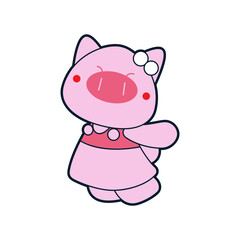 Make a Professional Pig Mascot Vector