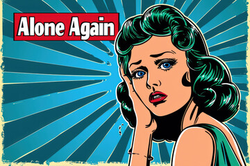  "Alone Again" - A Valentine's Day Pop Art Sorrow