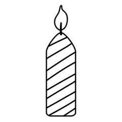 candle line art