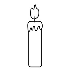 candle line art