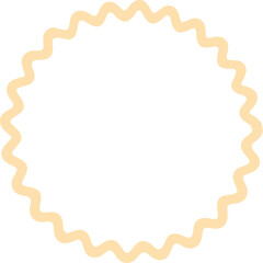 Decorative round frame illustration on transparent background.