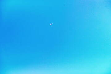 Multicolored sky background. High clouds in the summer sky. Meteorological observations of the sky.