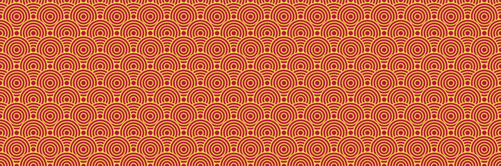 horizontal circle traditional asian pattern for background.