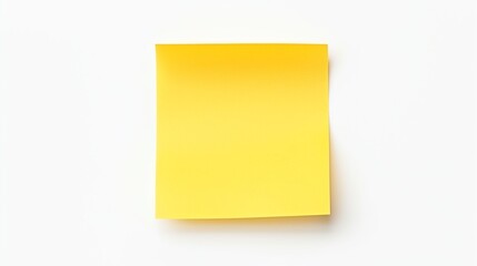 Sticky post it note in yellow colour isolated on white background