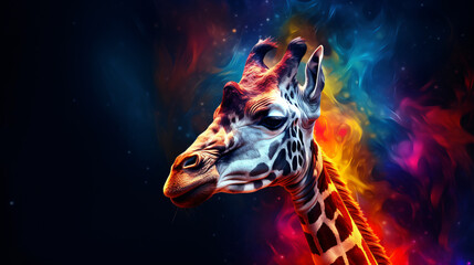  Giraffe animal abstract wallpaper. Contrast_background