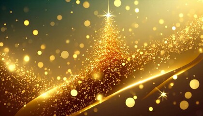 sprinkles for a holiday celebration like christmas or new year. shiny golden lights. wallpaper background for ads or gifts wrap and web design. 
