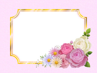 花のフレーム　V-2 