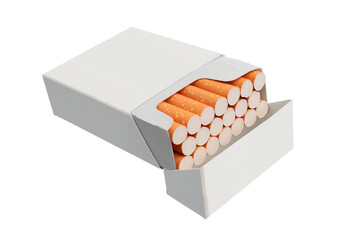 Box of cigarettes on transparent background
