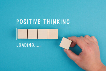 Positive thinking loading, having a goal, be an optimist, self confident, idea in progress