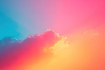 Foto op Plexiglas Abstract minimalist pantone inspired color very peri with peach fuzz ambient gradient wallpaper © Merilno
