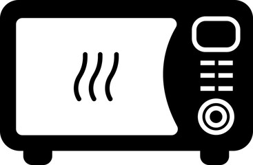 Microwave oven icon. Home Kitchen appliance icon. Simple microwave oven icon in trendy Fill style for templates, web design and infographics isolated on transparent background.
