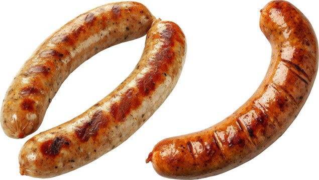 Grilled bratwurst Pork Sausages, bbq sausages transparent background PNG clipart