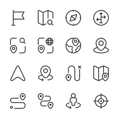 set of icons Map And Navigation