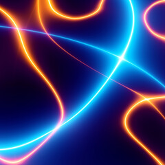 Bright glowing multidimensional plasma force field. Abstract glowing background