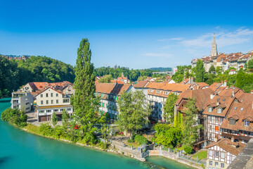 Fototapeta na wymiar Cityscape of the old town of Bern, Switzerland