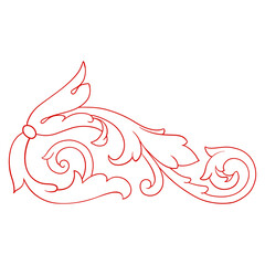 Love Frame Valentine's Day Ornament Line. Women's Mother's Day Ornament Border