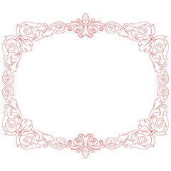 Love Frame Valentine's Day Ornament Line. Women's Mother's Day Ornament Border