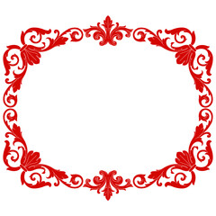 Love Frame Valentine's Day Ornament Line. Women's Mother's Day Ornament Border