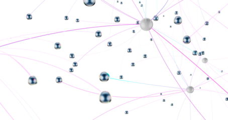 Falling cyber particles. Big data stream. 3d