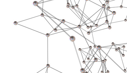 Molecular background with DNA. Network with connecting dots and lines.