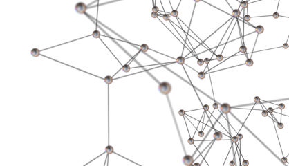 Molecular background with DNA. Network with connecting dots and lines.