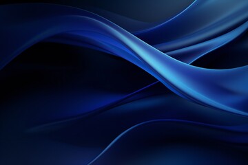Fototapeta premium Dark blue abstract smooth dynamic background Generative Ai