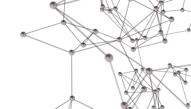 Molecular background with DNA. Network with connecting dots and lines.