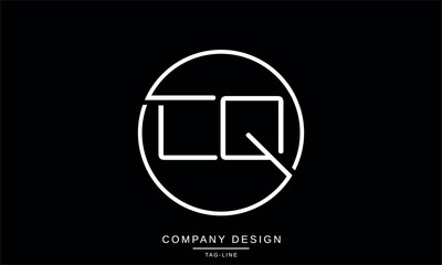 CQ, QC, Abstract Letters Logo Monogram