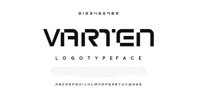 Varten creative modern stylish calligraphy letter logo design