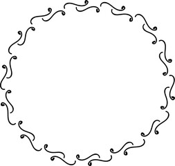 Dividers round frames for decoration illustration on transparent background.
