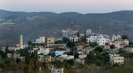 A small village above a mountainous area