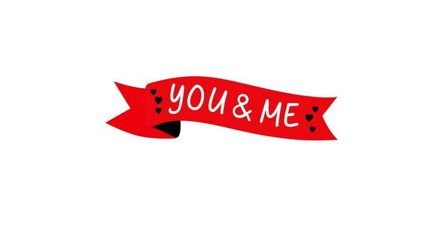 Together Forever 'You and Me' Text Animation on White Background