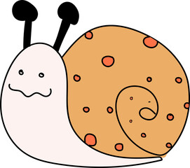 Cute cartoon animal illustration on transparent background.
