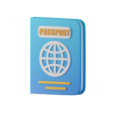 Passport 3d icon illustration