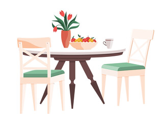 Kitchen furniture vector illustration. Stylish furniture and durable kitchenware define essence culinary setting The installation kitchen accessories transforms domestic space into haven Culinary
