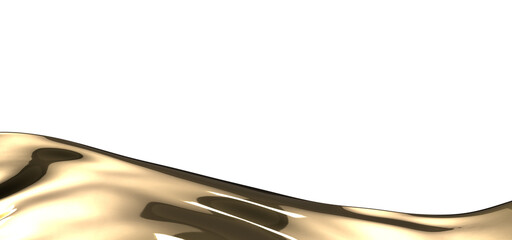 3d render of dark and gold cloth. iridescent holographic foil. abstract art fashion background.