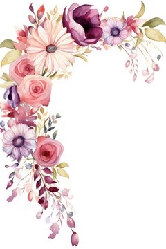 Arrangement of beautiful flowers in a large arch