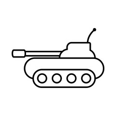 Tank vector icon. War illustration symbol. weapons sign or logo.