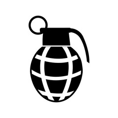 Grenade icon vector. Explosion illustration sign. Weapon symbol. Army logo.