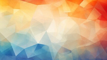 Fototapeta premium Abstract Elegance: Soft Color Palette in Triangle-Based Polygon Art Composition